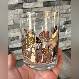 MASHROOM  lowball glasses in gold detail 1pc